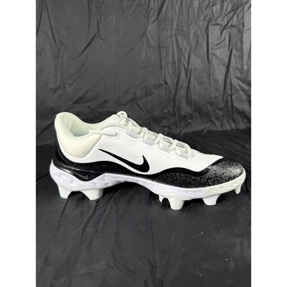 Nike Alpha Huarache Elite 4 Low Baseball Cleats Shoes Men 11.5 React Black White - Picture 5 of 10